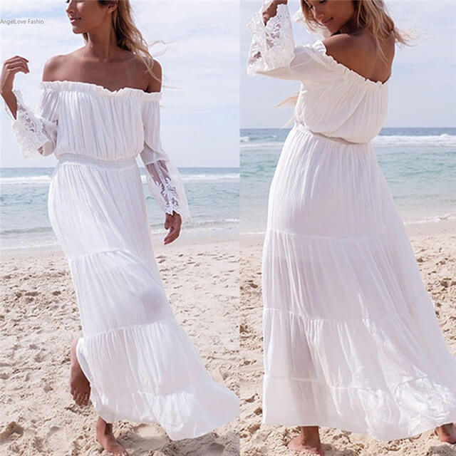 Bohemian maxi dress for a beach vacation