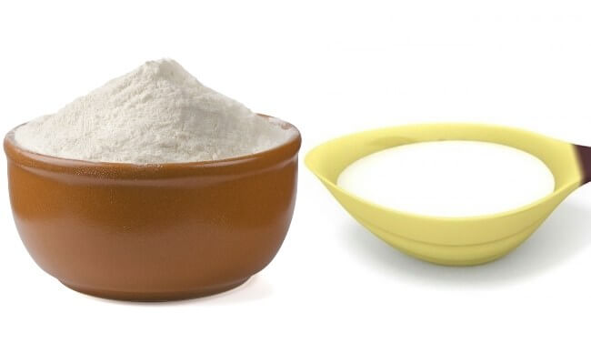 Rice flour and milk to lighten dark knees, elbows and knees