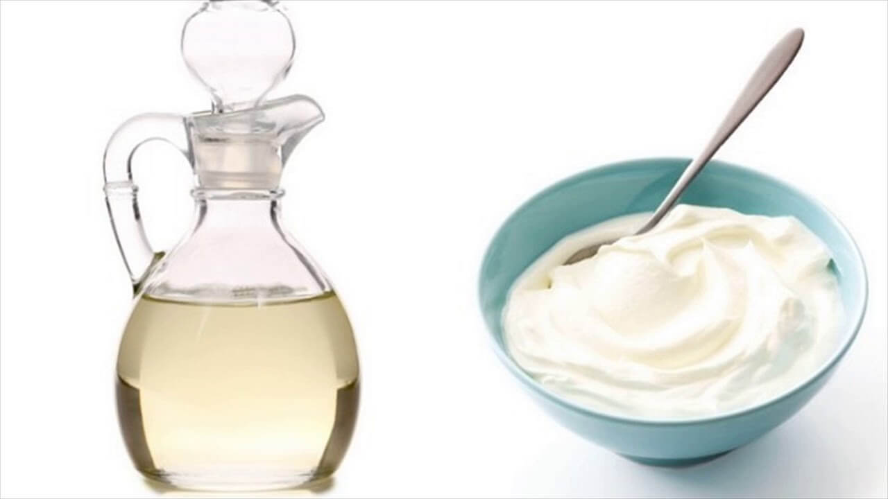 Yogurt and vinegar to lighten dark armpits, elbows and knees